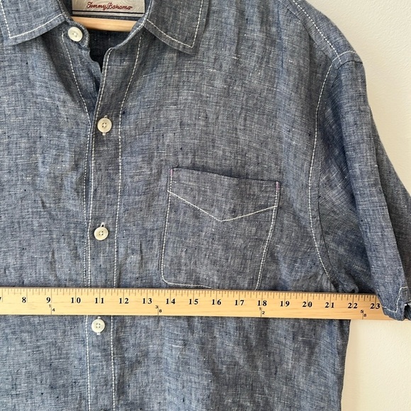 Tommy Bahama Island 100% Linen Button Down Tropical  Shirt Size Large - Picture 7 of 8